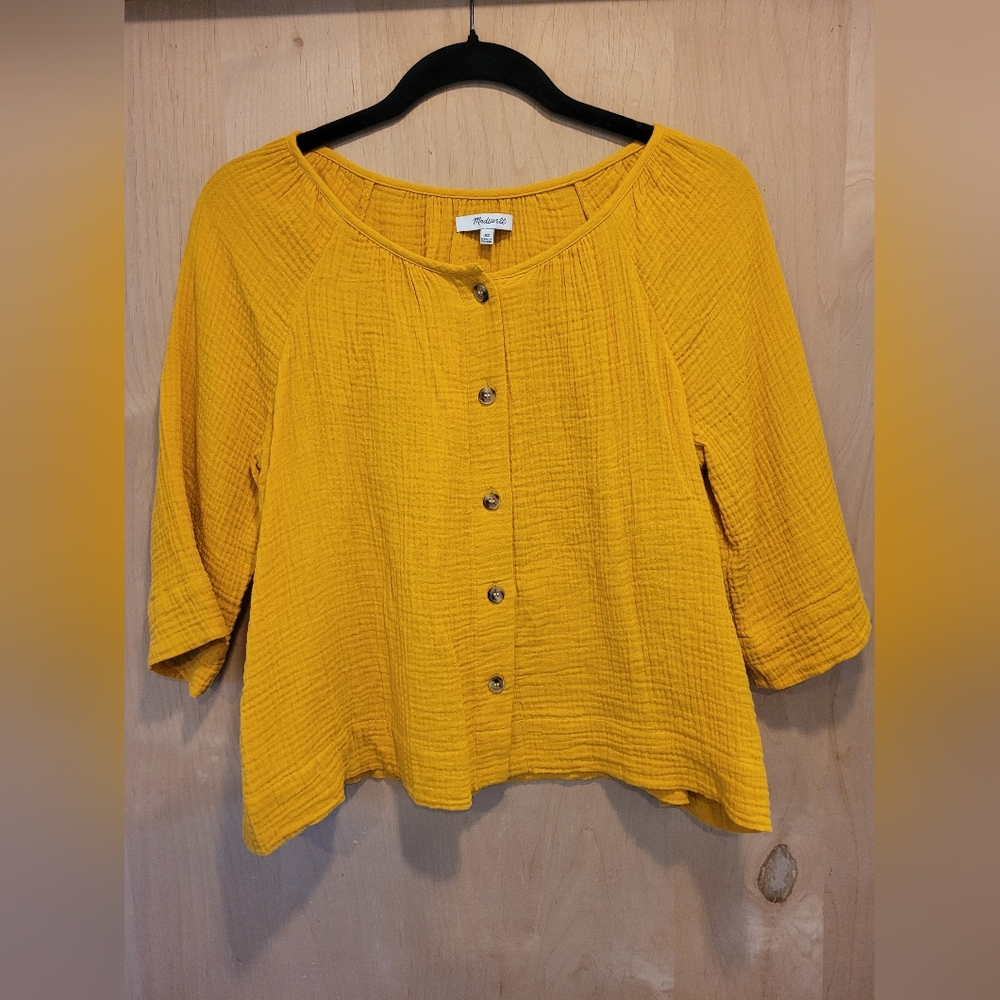 🛑SOLD🛑Madewell button front raglan top